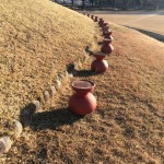 仕事はじめ 史跡公園青塚古墳