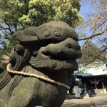 高台の狛犬